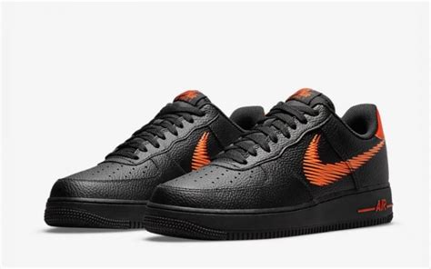 nike airforce zwart oranje|zwarte air force 1.